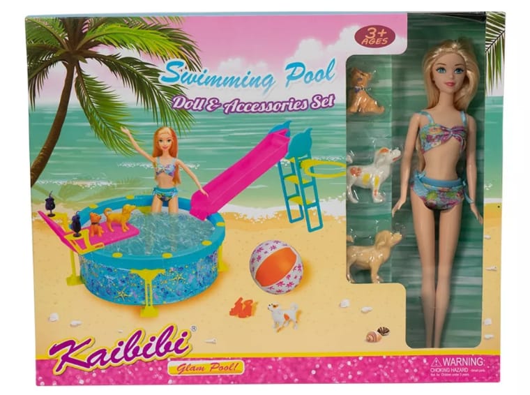 barbie con piscina