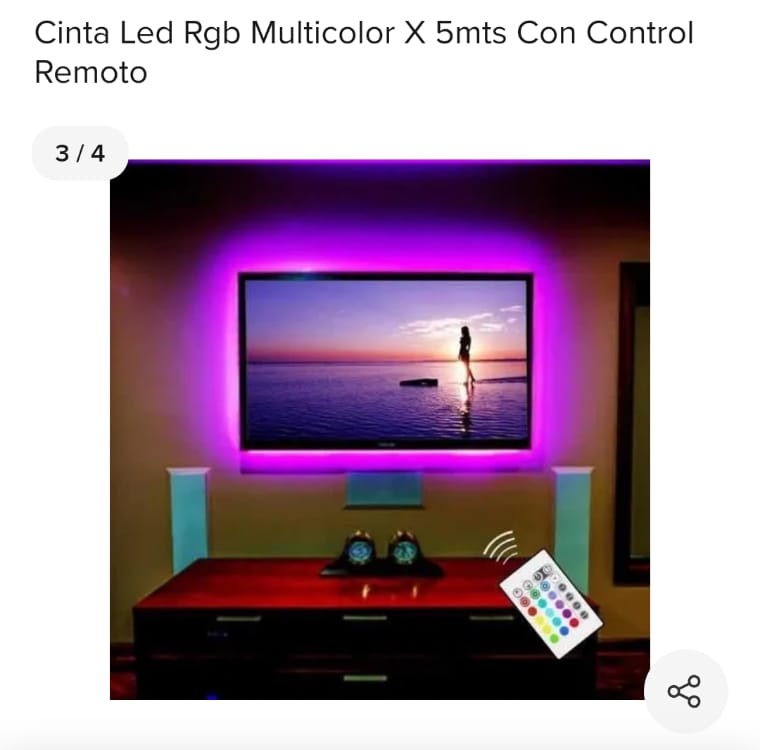 Cinta led multicolor RGB