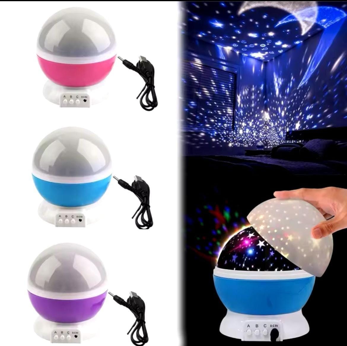 Lampara proyectora de estrellas