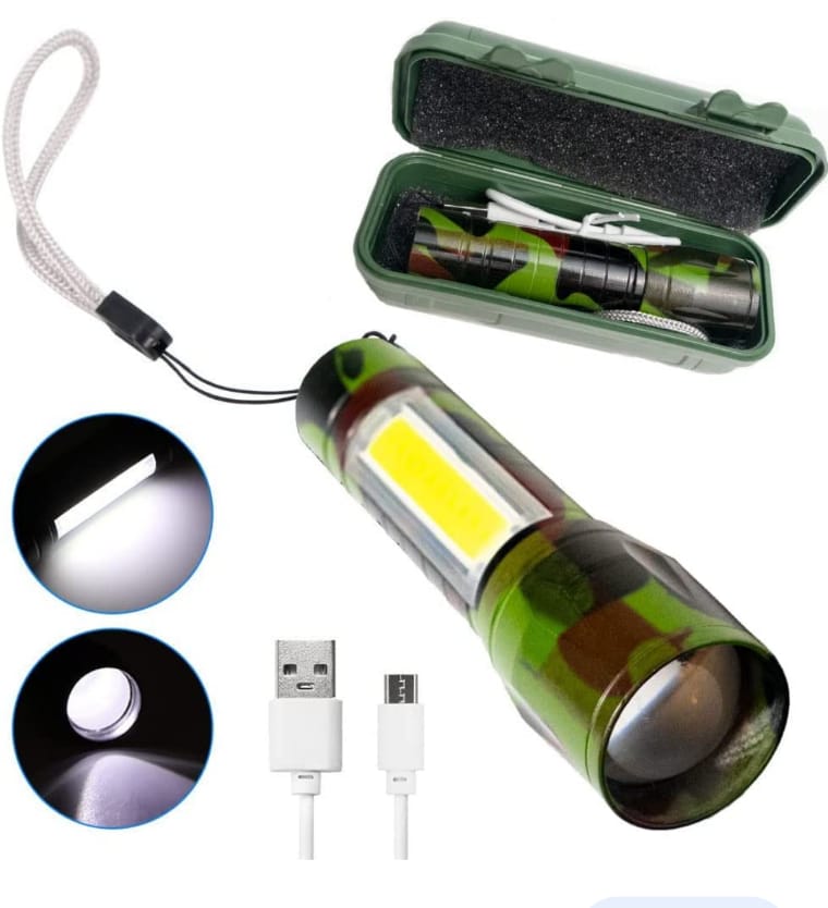 Linterna militar recargable USB