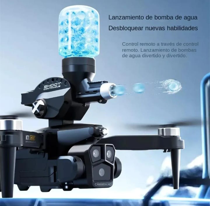DRONE K11 TRIPLE CAMARA CON BOMBAS